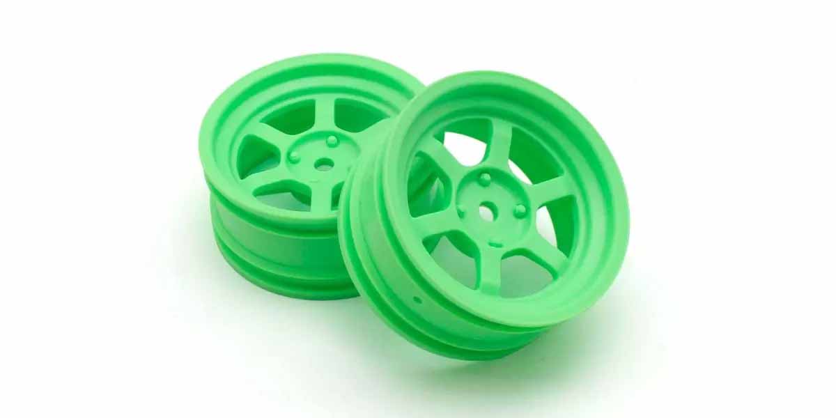 Felgen 1:10 Kyosho Fazer FZD2 Rays TE37V Offset 5mm (2) Gruen