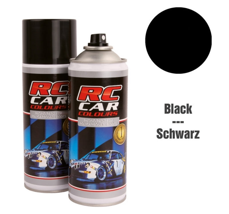 RC Car Colours BLACK 610 Lexan Colour Spray 150ml - PRC00610 - RCXX - rc racing for professionals