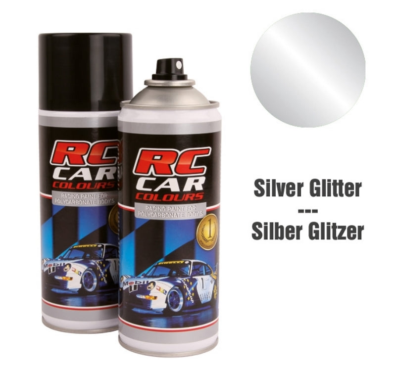 RC Car Colours SILVER GLITTER 924 Lexan Colour Spray 150ml - PRC00924 - RCXX - rc racing for professionals