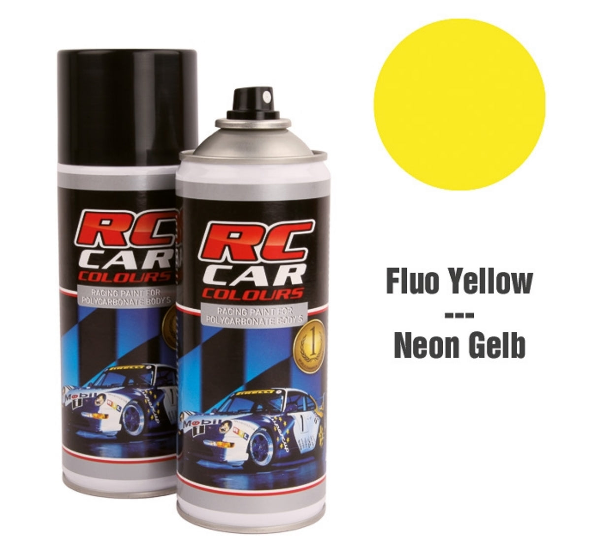 RC Car Colours FLUO YELLOW 007 Lexan Colour Spray 150ml - PRC01007 - RCXX - rc racing for professionals