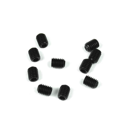 Tekno M3x4mm Set Screws (black, 10pcs) - TKR1601