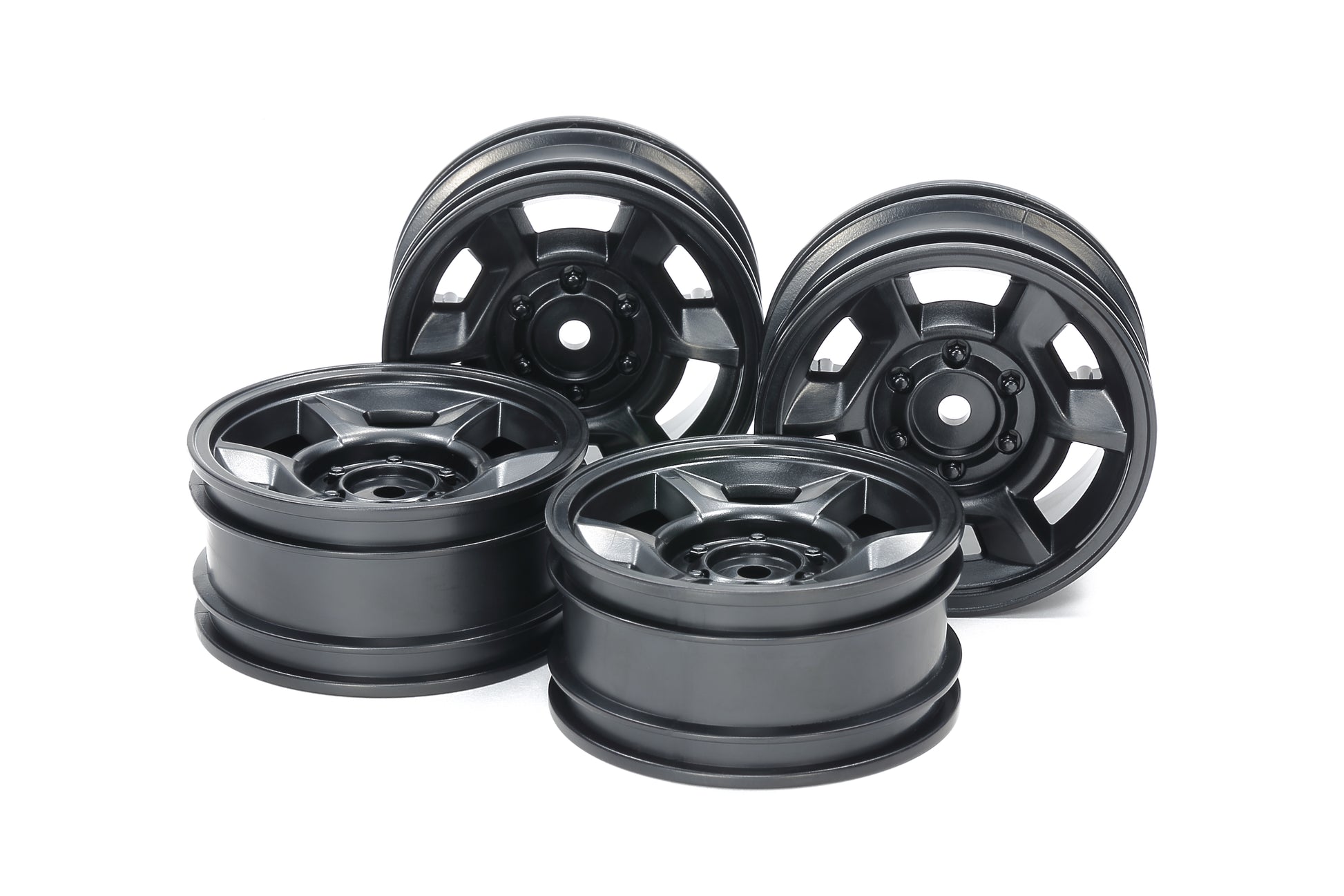 Tamiya CC-02 6 Spoke Wheels black (4) Offset +4 - RCXX - RC Racing Shop | RC Models | Tuning & Spare Parts for Professionals