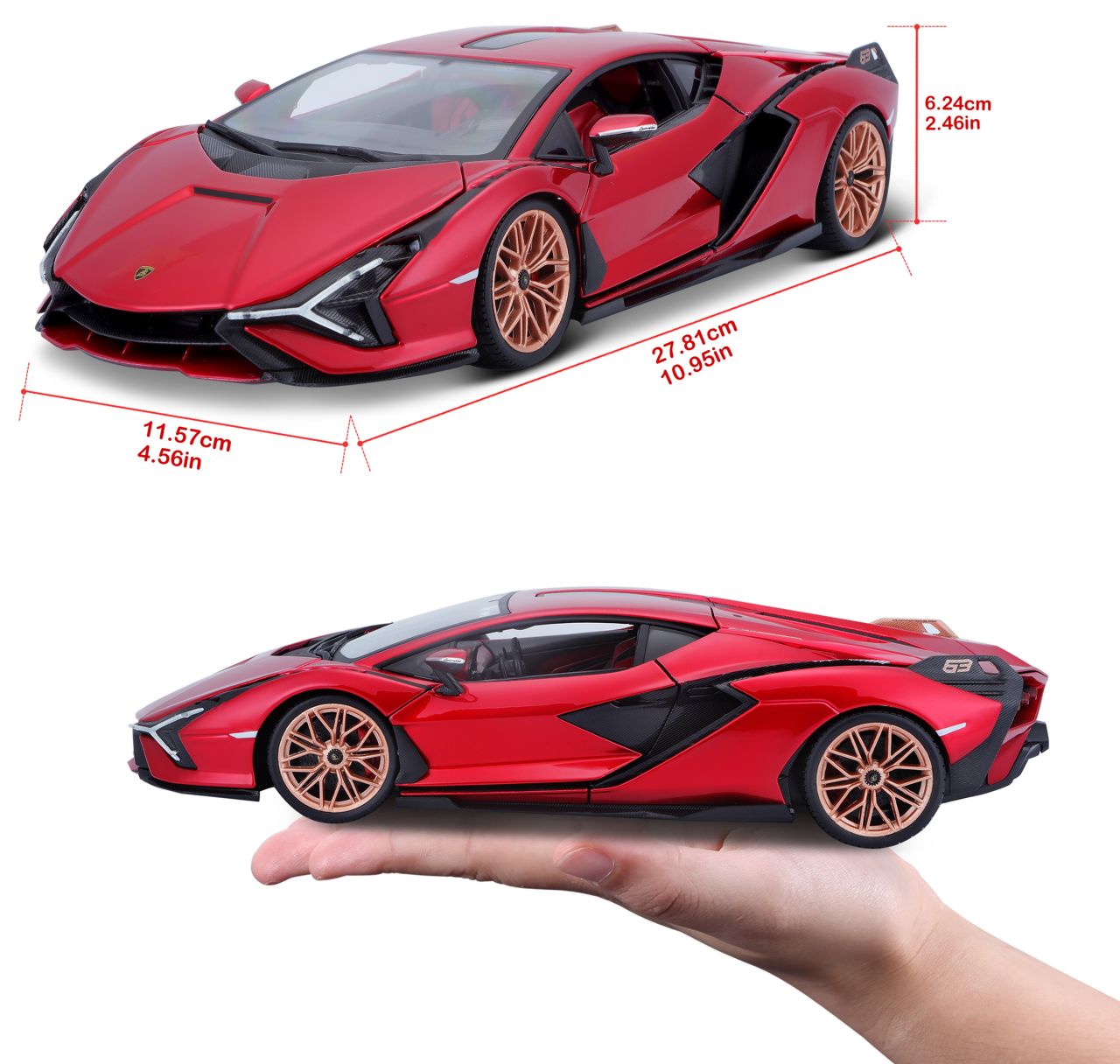Lamborghini Sian FKP 37 1/18 rot - RCXX - RC Racing Shop | RC Models | Tuning & Spare Parts for Professionals