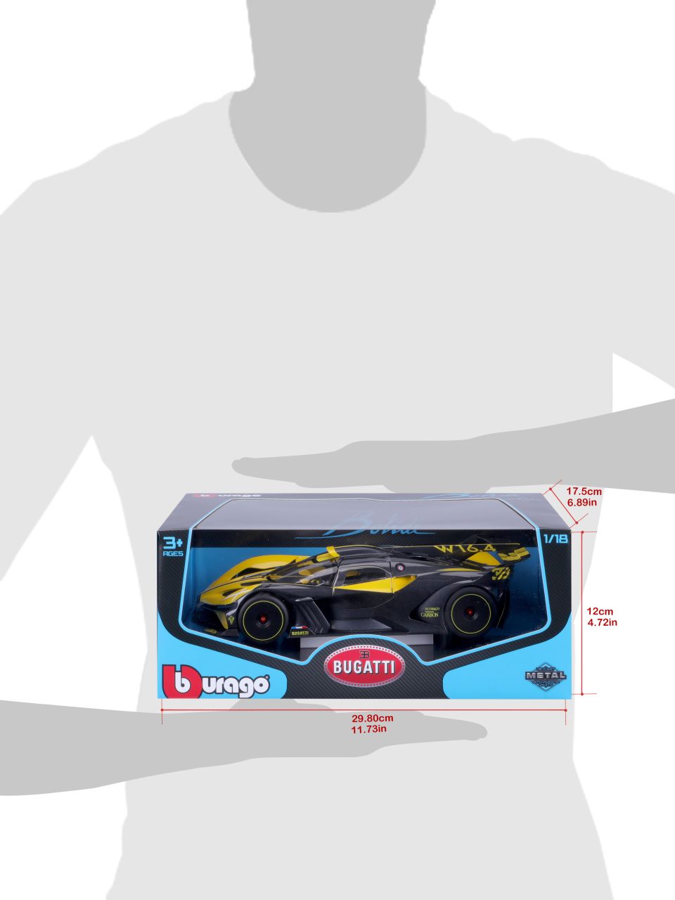Bugatti Bolide 1/18 gelb - RCXX - RC Racing Shop | RC Models | Tuning & Spare Parts for Professionals
