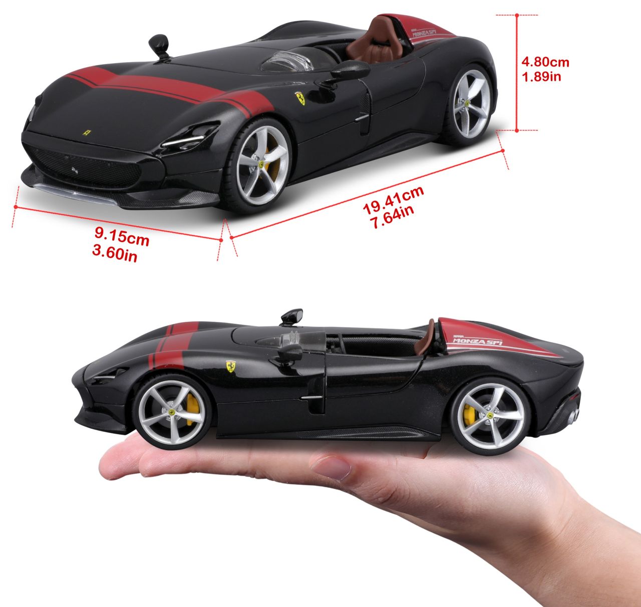Ferrari Monza SP1 1/24 schwarz - RCXX - RC Racing Shop | RC Models | Tuning & Spare Parts for Professionals
