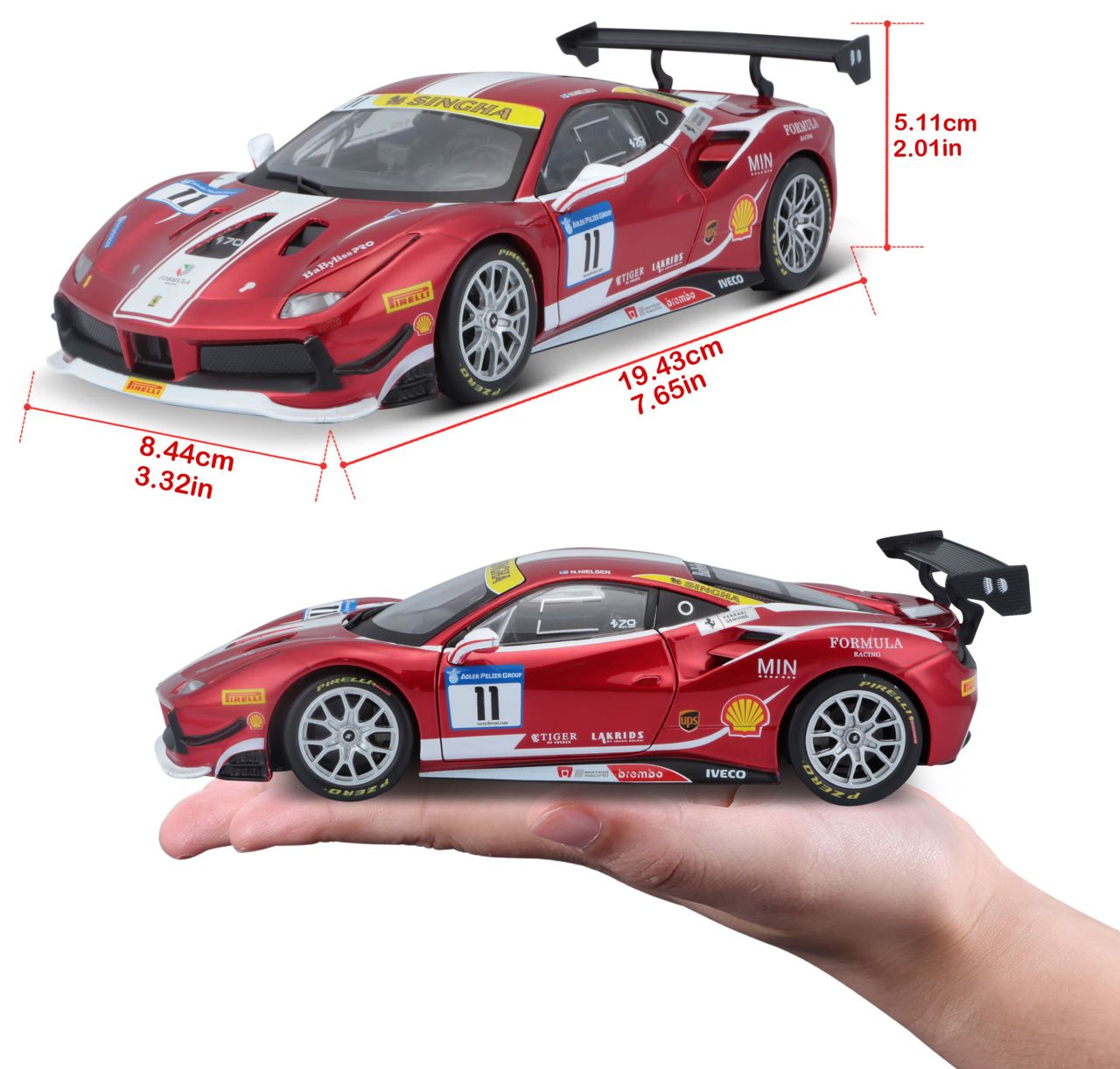 Ferrari Racing 488 Challenge 1/24 rot - RCXX - RC Racing Shop | RC Models | Tuning & Spare Parts for Professionals