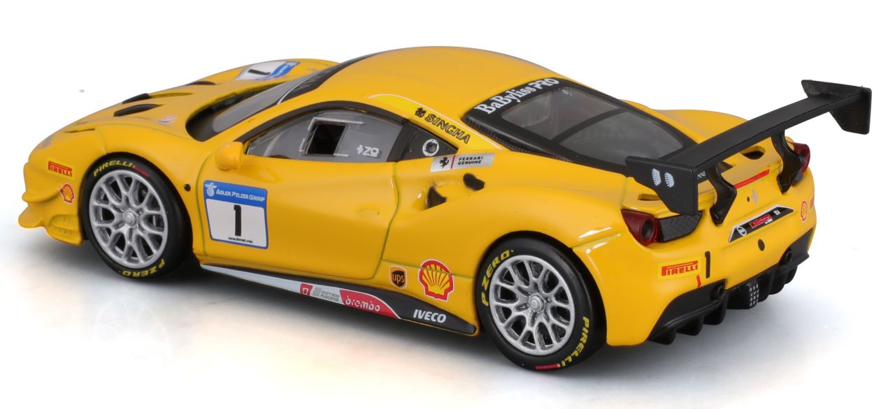 Ferrari Racing 488 Challenge 1/43 gelb - RCXX - RC Racing Shop | RC Models | Tuning & Spare Parts for Professionals