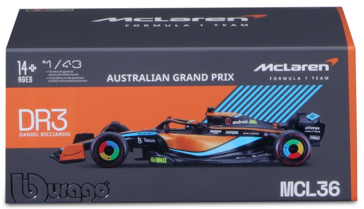 McLaren Mercedes F1 MCL36 1/43 Ricciardo 2022 - RCXX - RC Racing Shop | RC Models | Tuning & Spare Parts for Professionals
