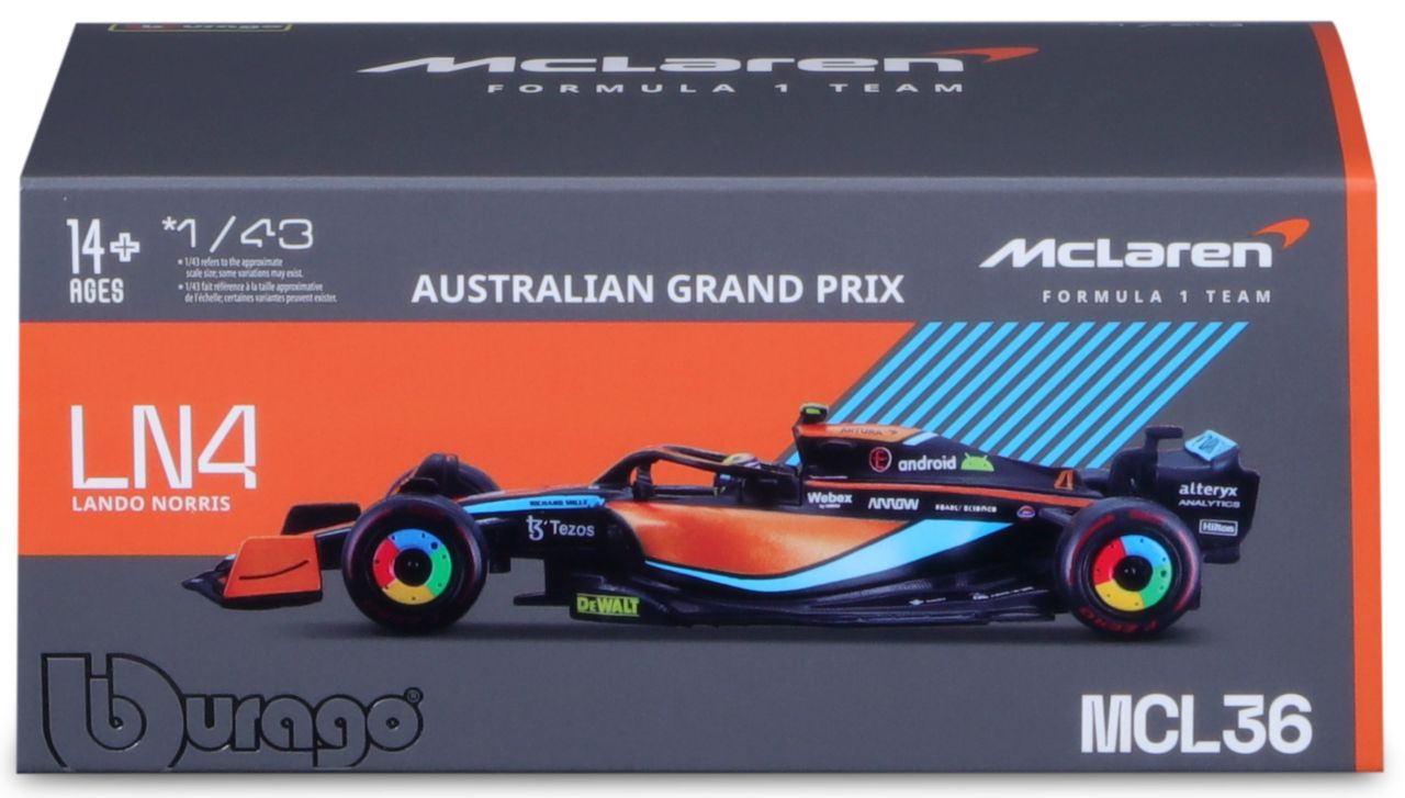 McLaren Mercedes F1 MCL36 1/43 Norris 2022 - RCXX - RC Racing Shop | RC Models | Tuning & Spare Parts for Professionals
