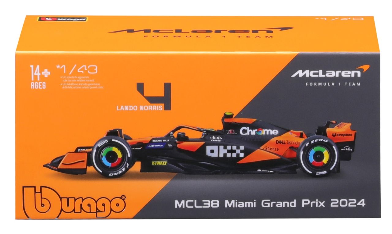 McLaren F1 MCL38 1/43 Norris 2024 - RCXX - RC Racing Shop | RC Models | Tuning & Spare Parts for Professionals