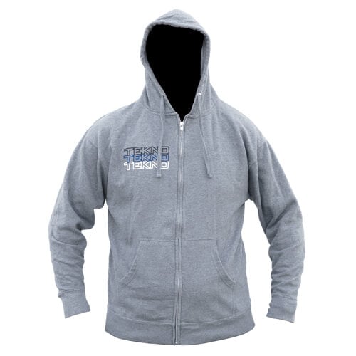 Tekno Tekno RC Zippered Hoodie (stacked logo, gray, xxx-large) - TKRHOODIE07XXXL