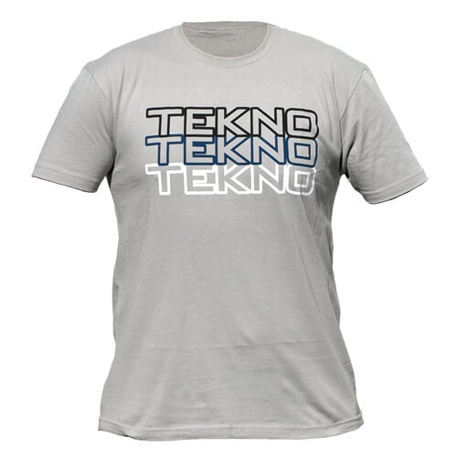 Tekno Tekno RC T-Shirt (Stacked Logo, Next Level, Light Gray, XXXL) - TKRTS08XXXL
