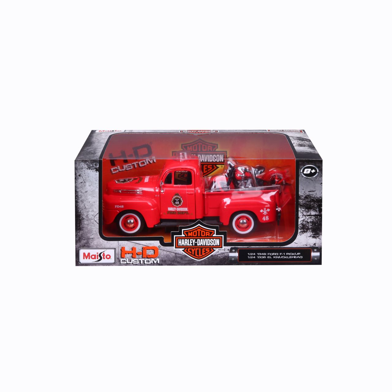 Ford F-1 Pick-Up 1948 Harley Davidson 1/24 rot - RCXX - RC Racing Shop | RC Models | Tuning & Spare Parts for Professionals
