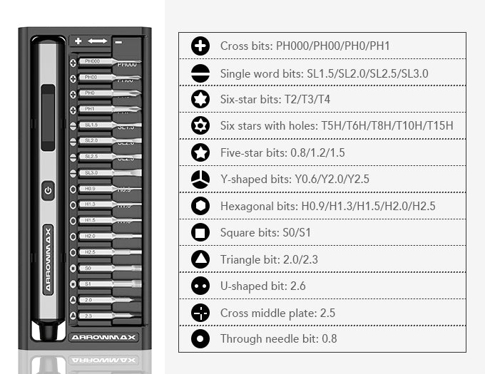 Arrowmax SES Pro Smart Motion Control Electric Screwdriver with Alu Case (34 in 1) Space - AM-199913 - RCXX - RC Racing Shop | RC Models | Tuning & Spare Parts for Professionals
