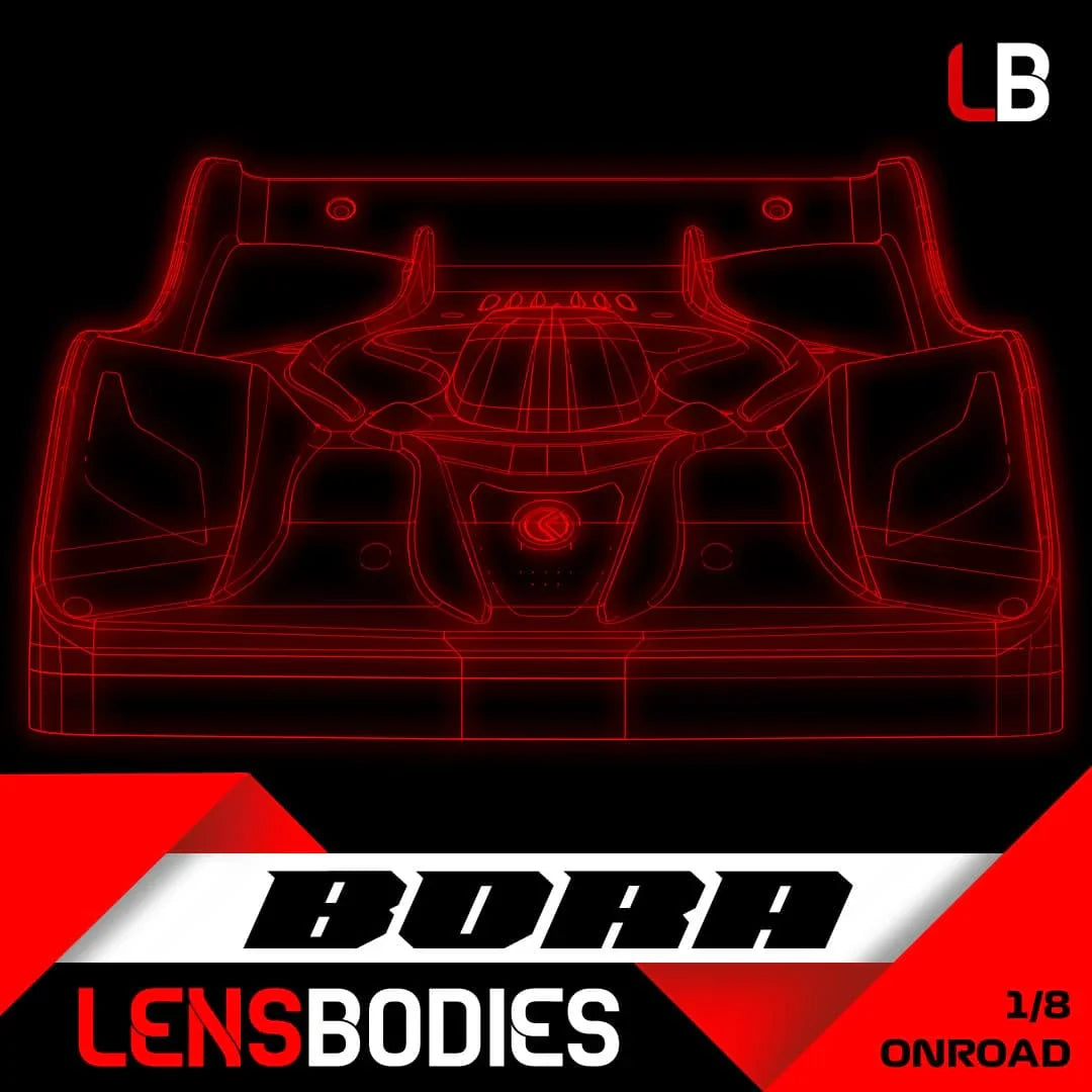 Lens Bodies - 1/8 ONROAD BODY BORA LIGHT WEIGHT - Pre Cut Infinity- BRA-L-INFINITY (1) - RCXX - rc racing for professionals