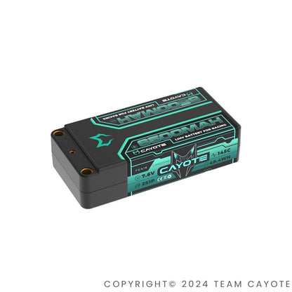 CAYOTE Racing 6500mAh 2S Shorty LiPo Akku 7,6V 145C 228g - 652S145 - RCXX - RC Racing Shop | RC Models | Tuning & Spare Parts for Professionals