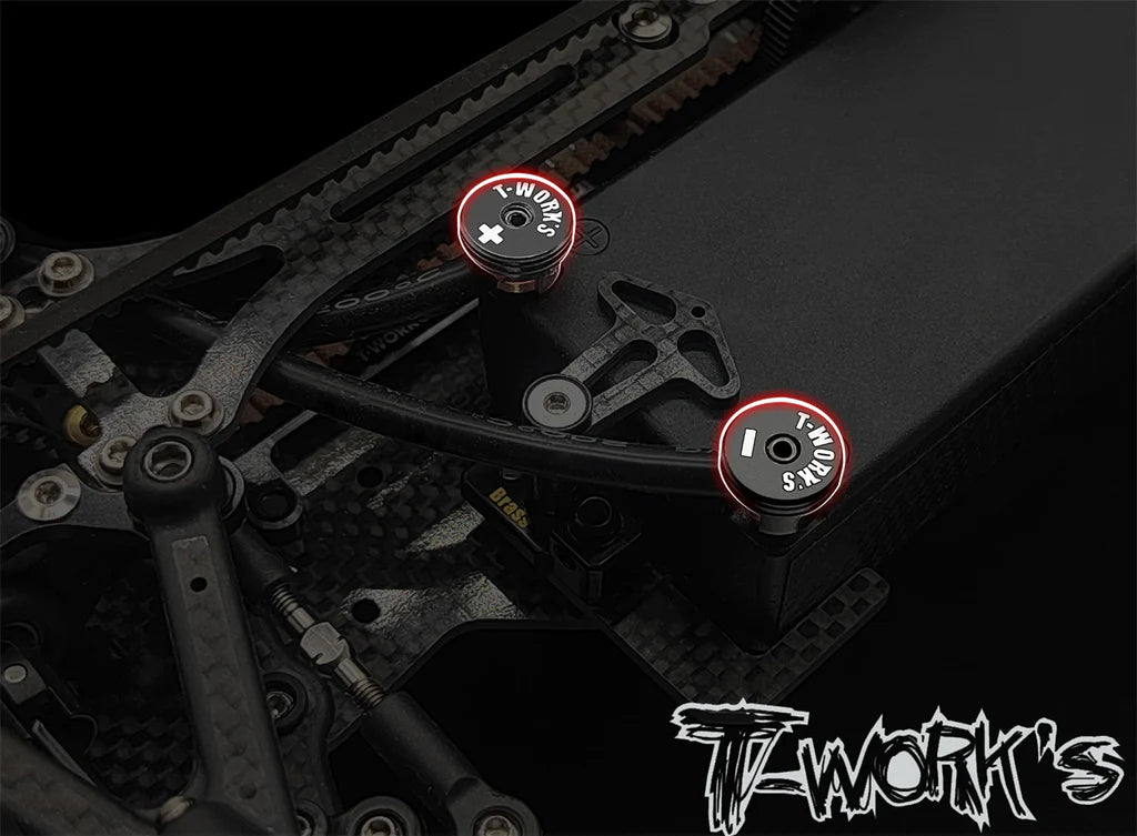 T-Works EA-040-4-BB Polarity Heatsink Connector 4mm (2) - Black/Black - RCXX - rc racing for professionals