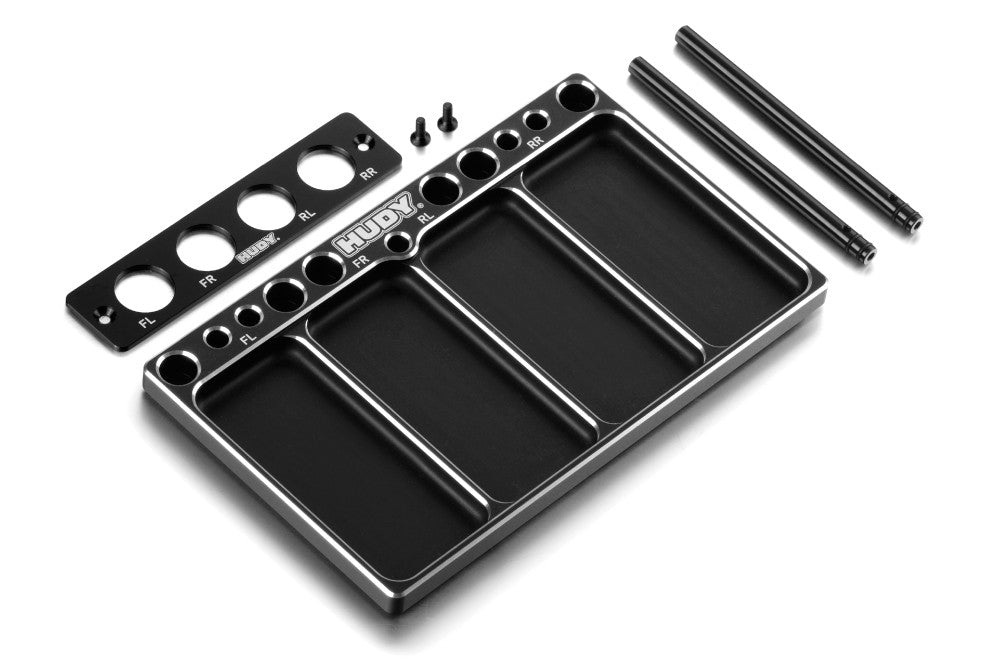 Hudy Aluminium Tray for Offroad Diff & Shocks - H109801 - RCXX - rc racing for professionals