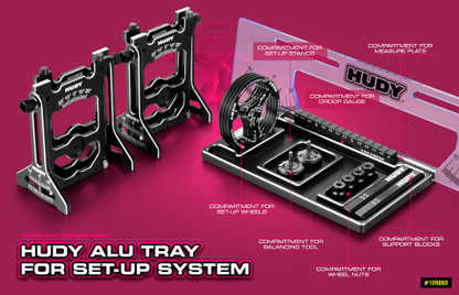 Hudy Aluminium Tray for Setup Station - H109860 - RCXX - rc racing for professionals