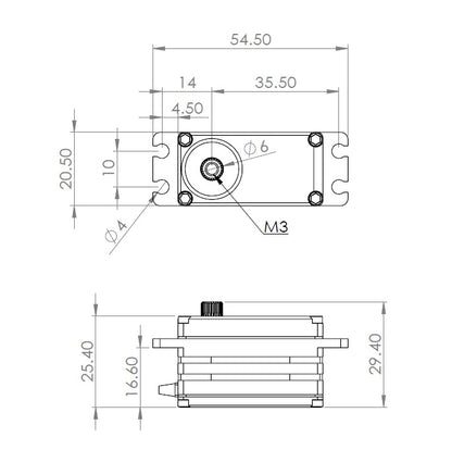 MKS Servo HBL550L (0.059s/15kg/7.4V) Brushless Low Profile - RCXX - rc racing for professionals