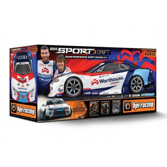 HPI Sport 3 Drift Worthouse James Deane Nissan S15 RTR (fahrbereit mit Radio, Batterie und Ladegerät) - RCXX - RC Racing Shop | RC Models | Tuning & Spare Parts for Professionals