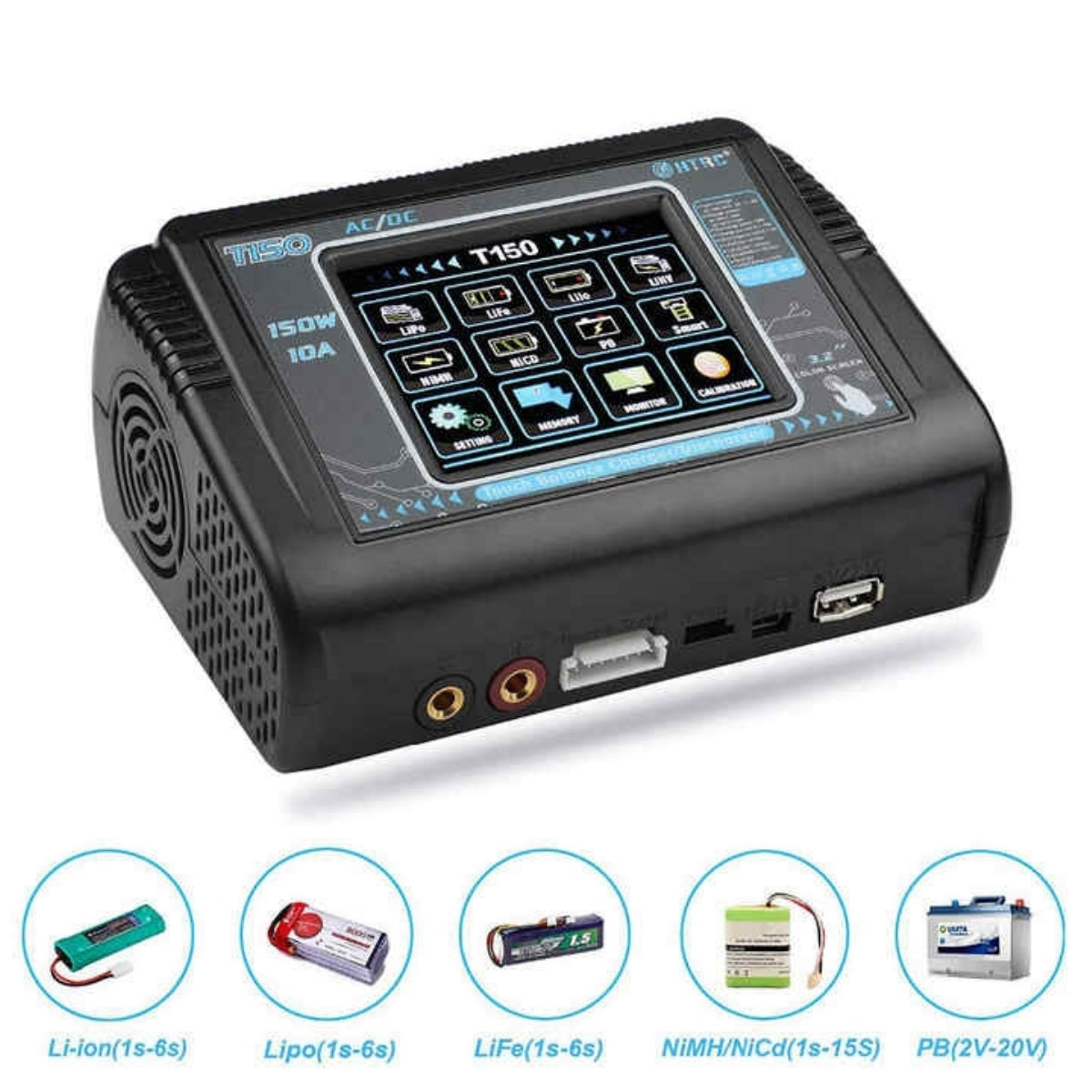 HTRC Charger Touch T150 150W (10A) - HTRC-T150 - RCXX - RC Racing Shop | RC Models | Tuning & Spare Parts for Professionals