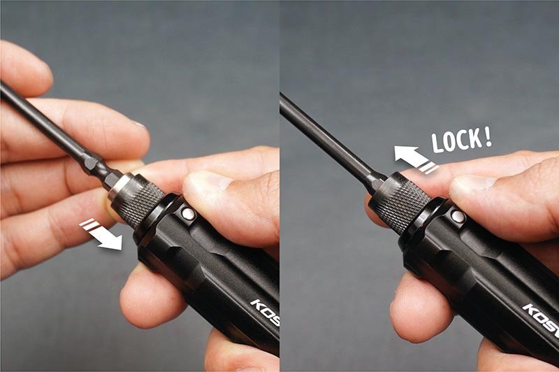 Koswork H1 Quick Release 1/4″ Drive Hex Driver Handle - KOS13210-H1