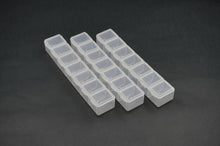 Boîte à pièces Koswork à 7 compartiments 165 × 33 × 23 mm (lot de 3)