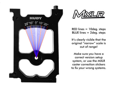 MXLR Setup System Caster correction (for HUDY 1/10 TC Alloy System) - MAX-07-007 - RCXX - rc racing for professionals