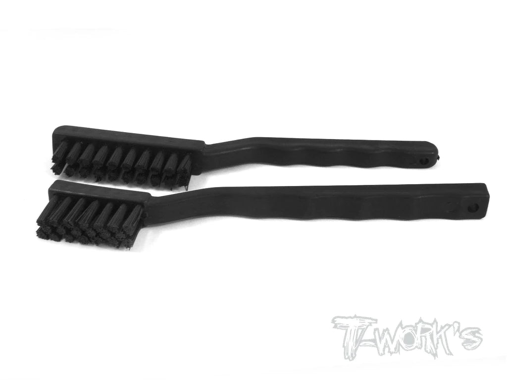 T-Works TA-062 Area Tooth Cleaning Nylon Bristle Brush Black - SET (2) - RCXX - rc racing for professionals