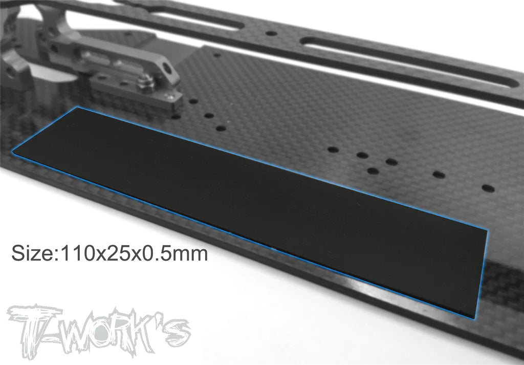 T-Works TA-116 Battery Rubber Sheet (2) (110 x 25 x 0.5mm) - RCXX - rc racing for professionals