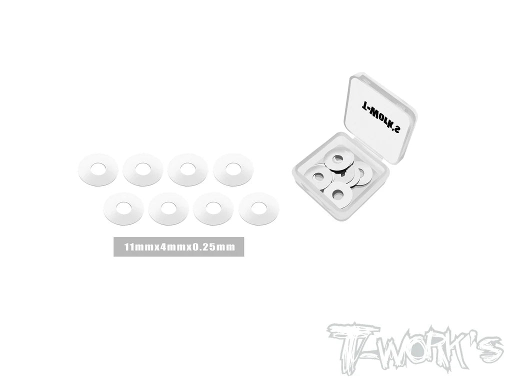 T-Work's TA-156-0.25 Stainless Steel Wheel Shim 0.25mm 8 pcs. ( 11 x 4 x 0.25 ) - RCXX - RC Racing Shop | RC Models | Tuning & Spare Parts for Professionals