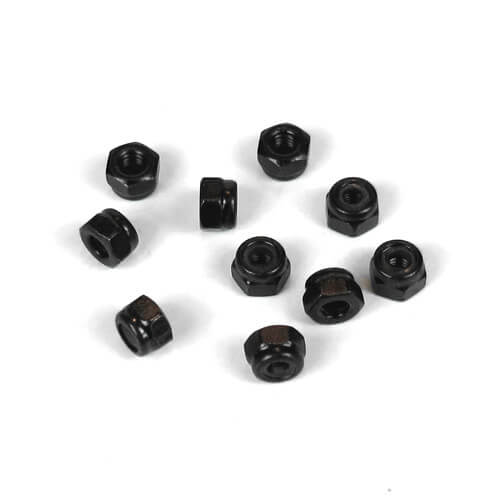 Tekno M3 Locknuts (black, 10pcs) - TKR1201