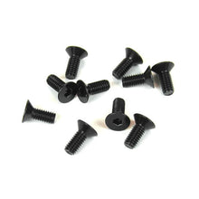 Tekno M4x12mm Flat Head Screws (black, 10pcs) - TKR1344