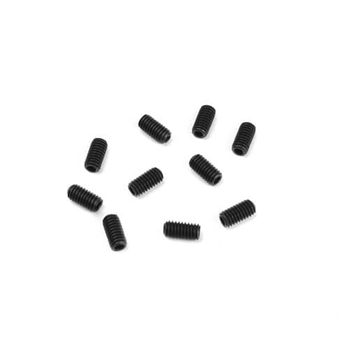 Tekno M4x8mm Set Screws (black, 10pcs) - TKR1611