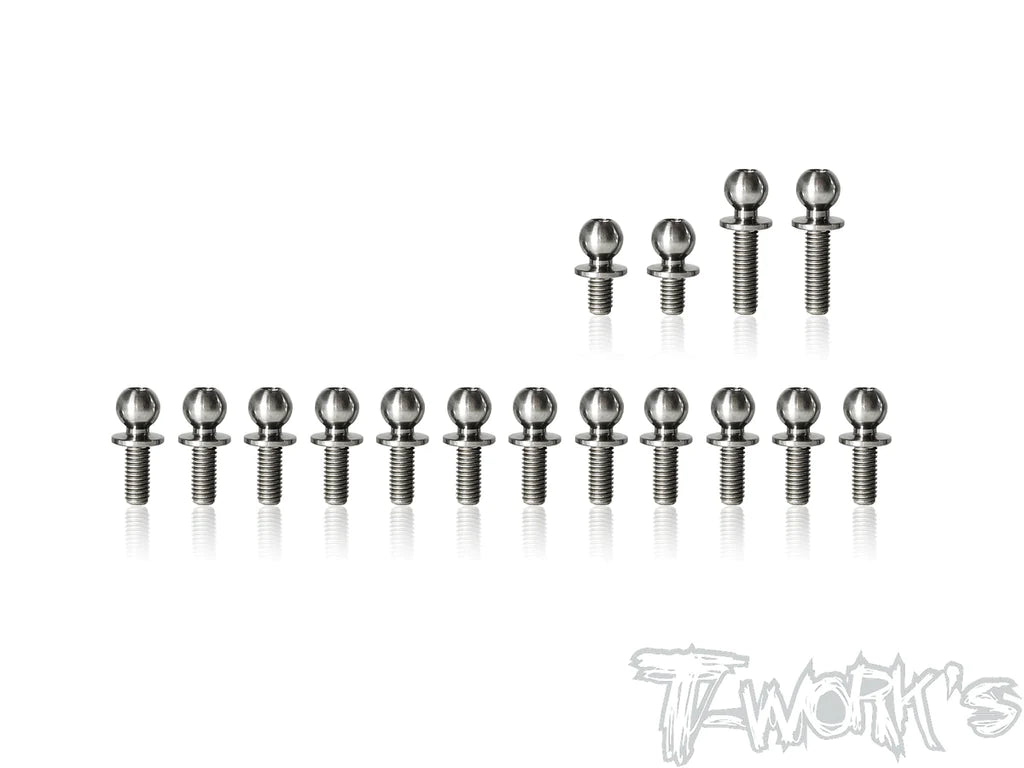 T-Works TP-128 64 Titanium Ball End set for SWORKZ S14-3 - RCXX - rc racing for professionals