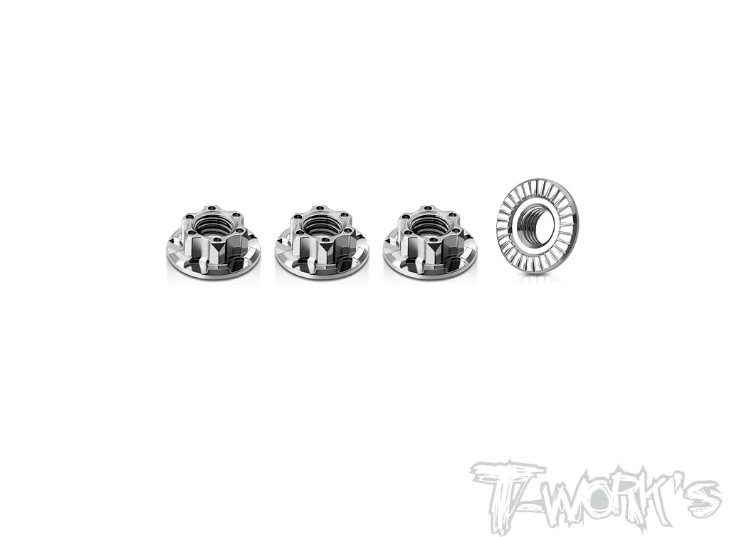 T-Works TP-181 64 Titanium Light Weight Serrated M5 Wheel Nuts (4) - RCXX - rc racing for professionals