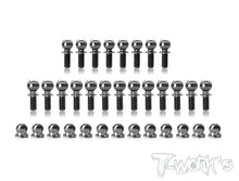 T-Works TP-185 64 Titanium Ball End set for Awesomatix A800R  - 34pcs. - RCXX - rc racing for professionals