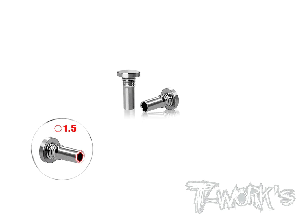 T-Works TP-800R-G 64 Titanium 15% Action Progression Spring screw for Awesomatix A800R - 2pcs. - RCXX - rc racing for professionals