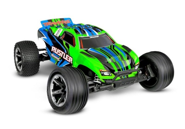 TRAXXAS Rustler 1/10 2WD Stadium Truck RTR Brushed - HD Akku Ladegerät USB-C - 37254 - RCXX - RC Racing Shop | RC Models | Tuning & Spare Parts for Professionals