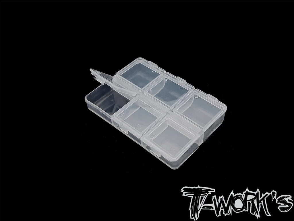 T-Works TT-047 6 Case Hardware Storage Boxes 8.2x6x1.8cm (2) - RCXX - rc racing for professionals