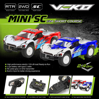 Veko Mini SC 1:24 Short Course RTR avec gyroscope