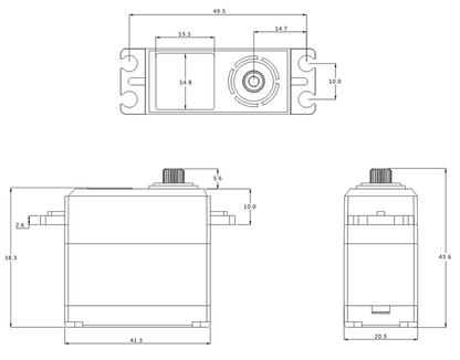 SRT Servo CH6022 1/10 & 1/8 Onroad/Offroad HV (0.06s/8.4V/22kg) Brushless - RCXX - rc racing for professionals
