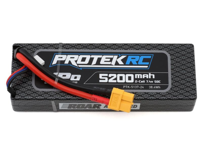 MUDboss 2S 50C Low IR LiPo Batterie mit XT60 Stecker ProTek RC (7.4V, 5200mAh, 137.8x46.9x25.1mm, 308g)